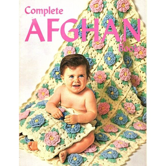 Complete Afghan Book Vintage 1970 Knit and Crochet Patterns - Picture 1 of 2